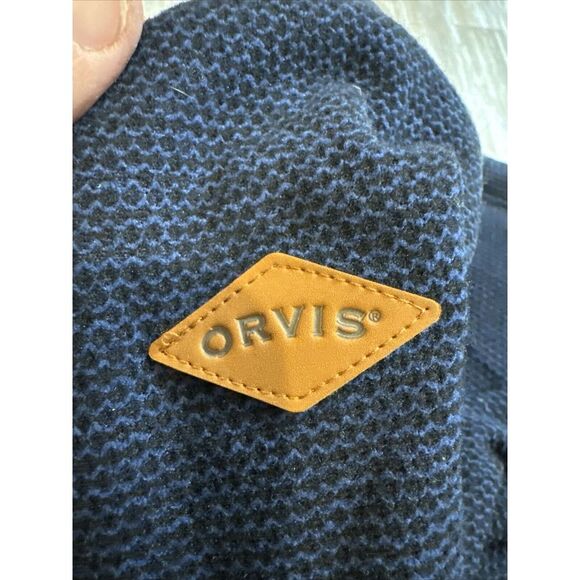Mens Orvis 1/4 Sweater Navy Blue Fleece Lined size Medium - Picture 7 of 10